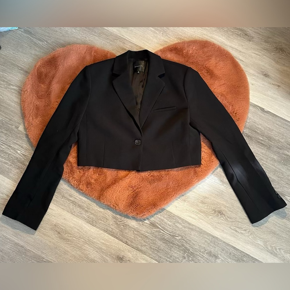 Cropped Black Blazer